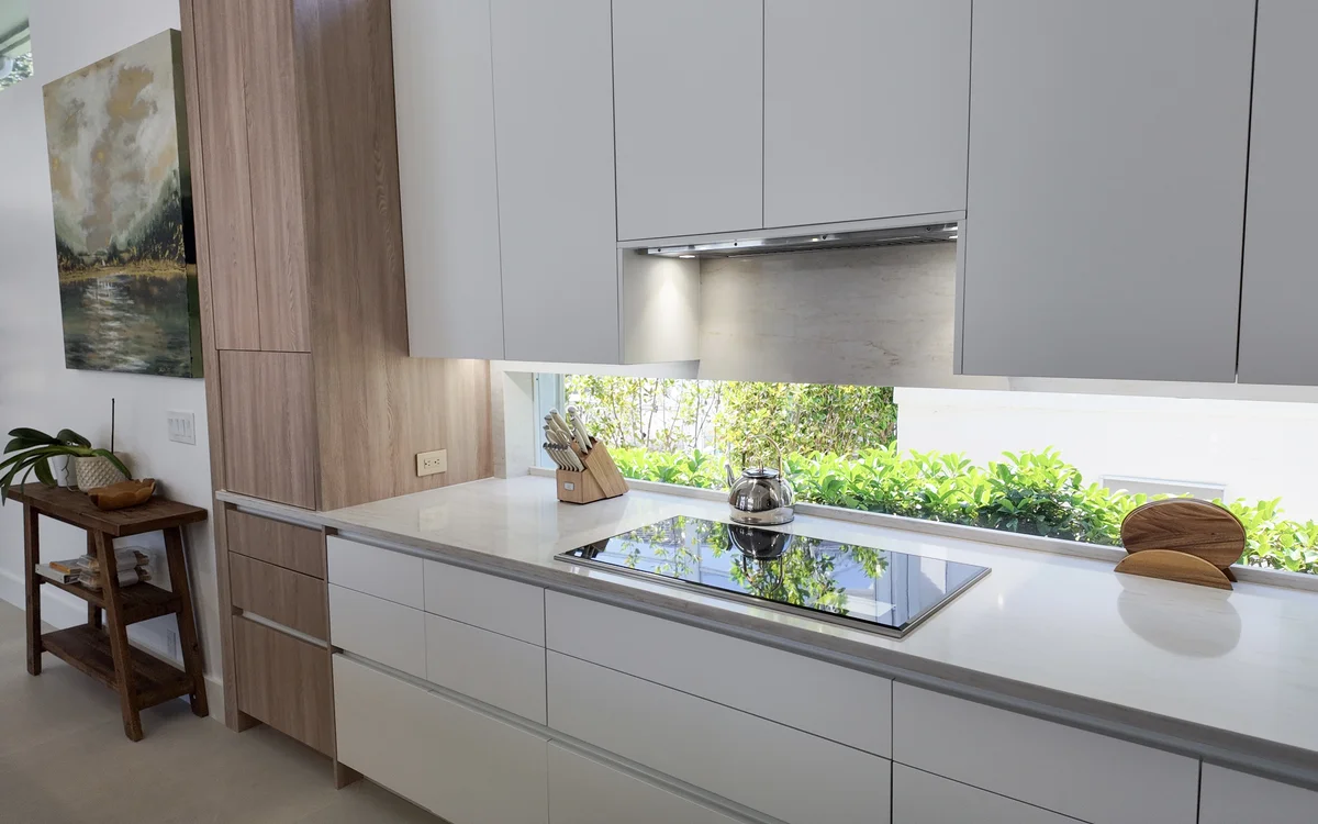 Custom kitchen cabinets in a South Florida remodel by MIA Remodeling Contractors.