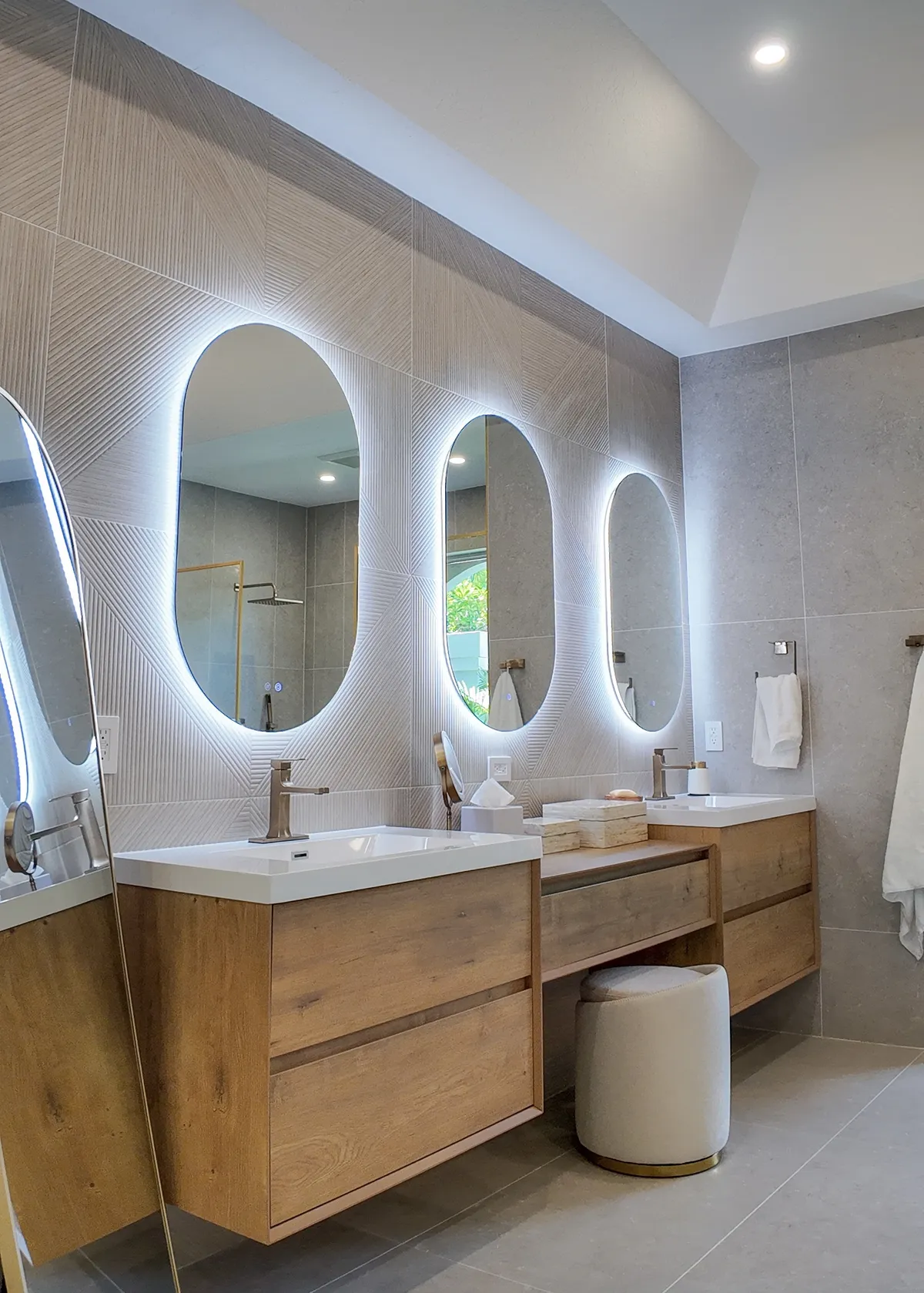 Completed South Florida whole-home renovation with custom built-in shelving by MIA Remodeling Contractors.