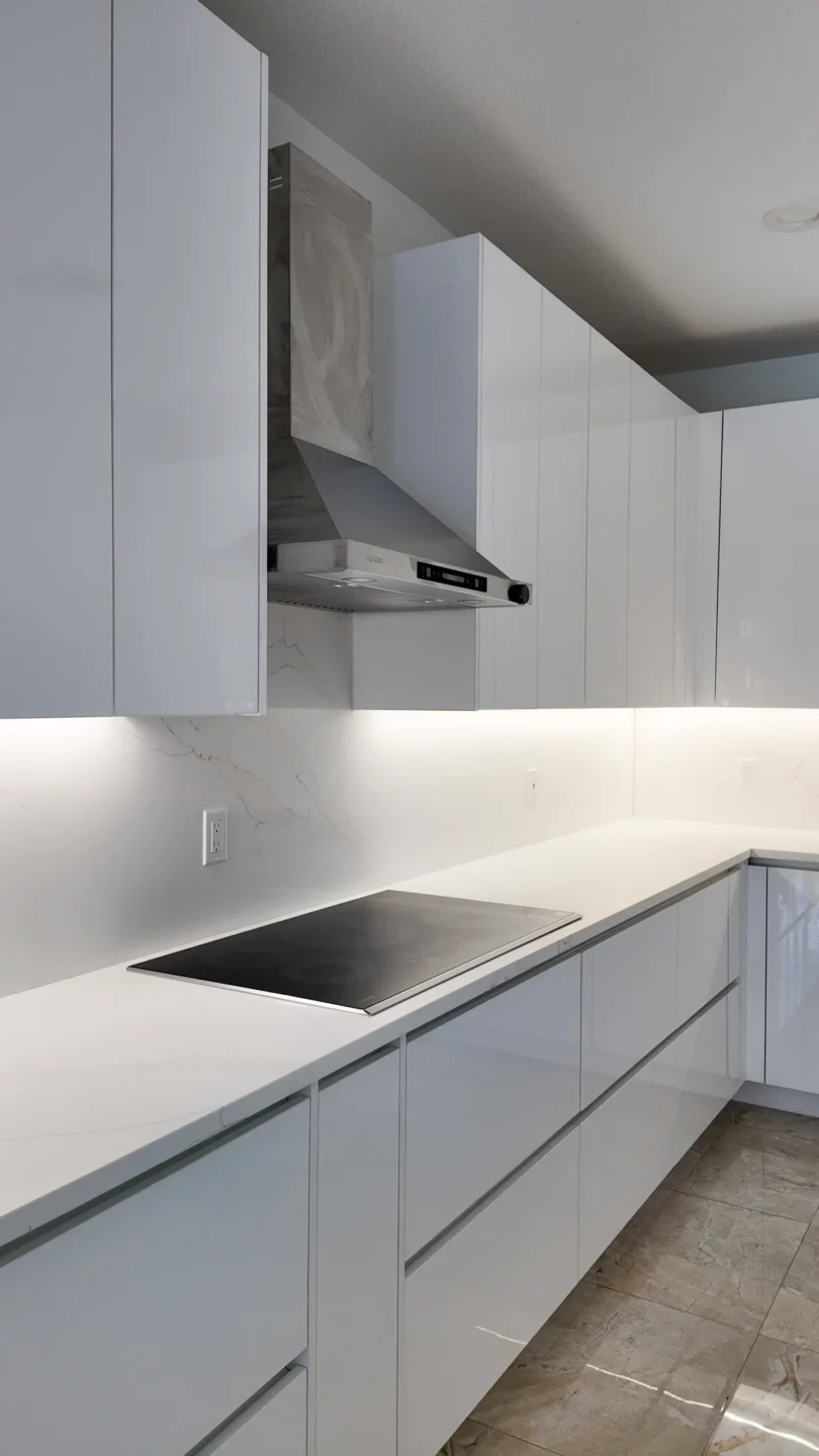 Kitchen cooktop and range hood, where electrical, gas or ventilation changes require a permit